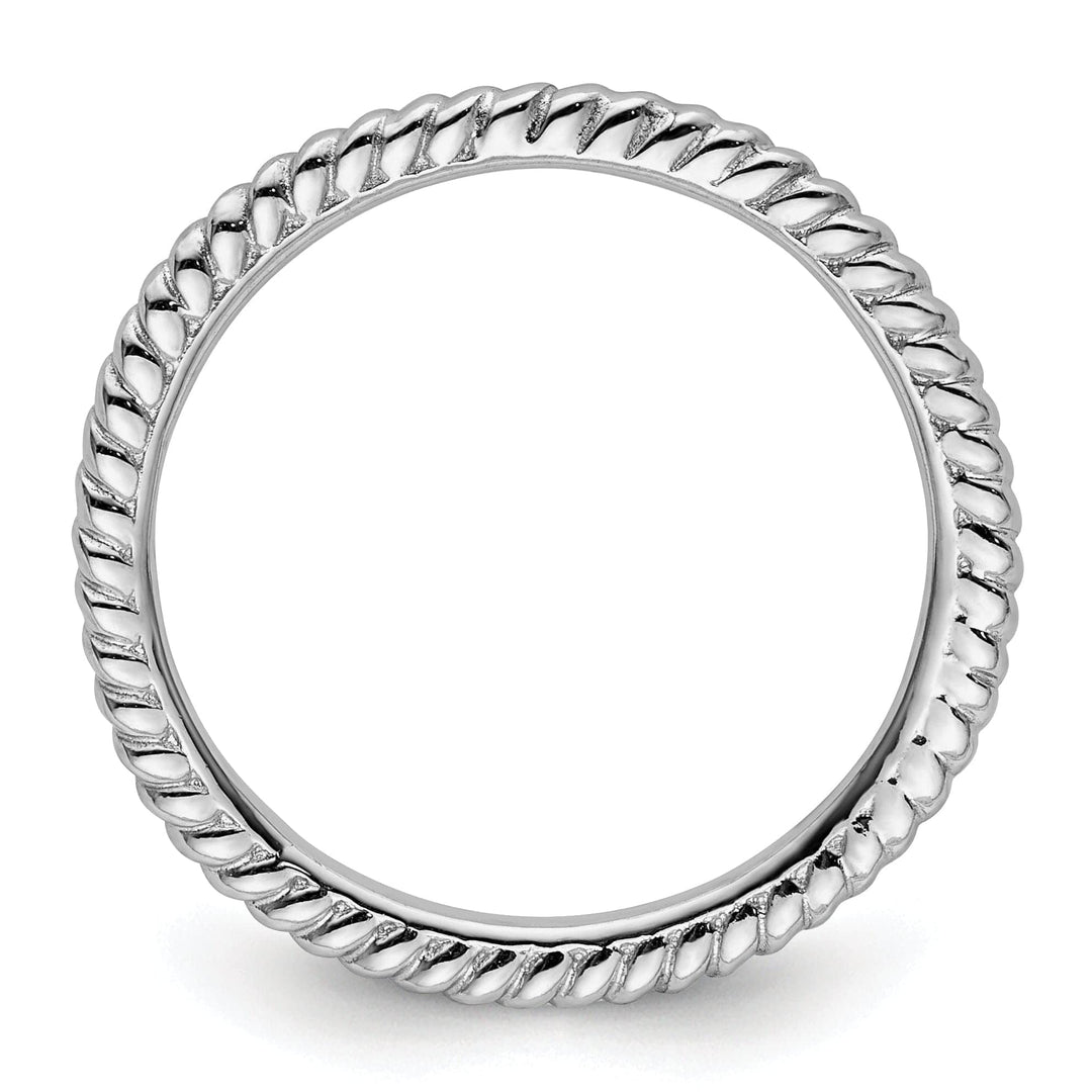 Stackable Expressions Ring Sterling Silver Rhodium Twisted Ring
