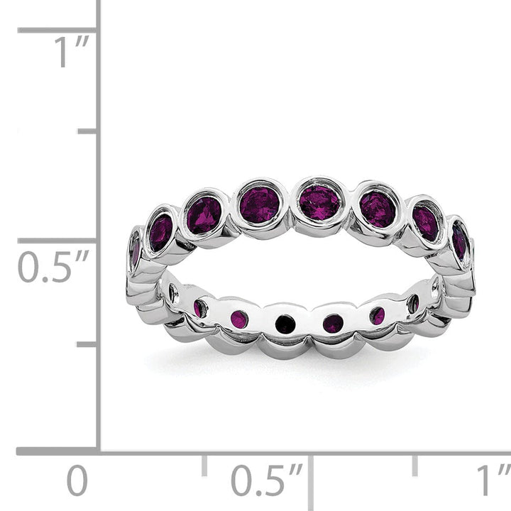 Stackable Expressions Ring Sterling Silver Rhodolite Garnet Ring
