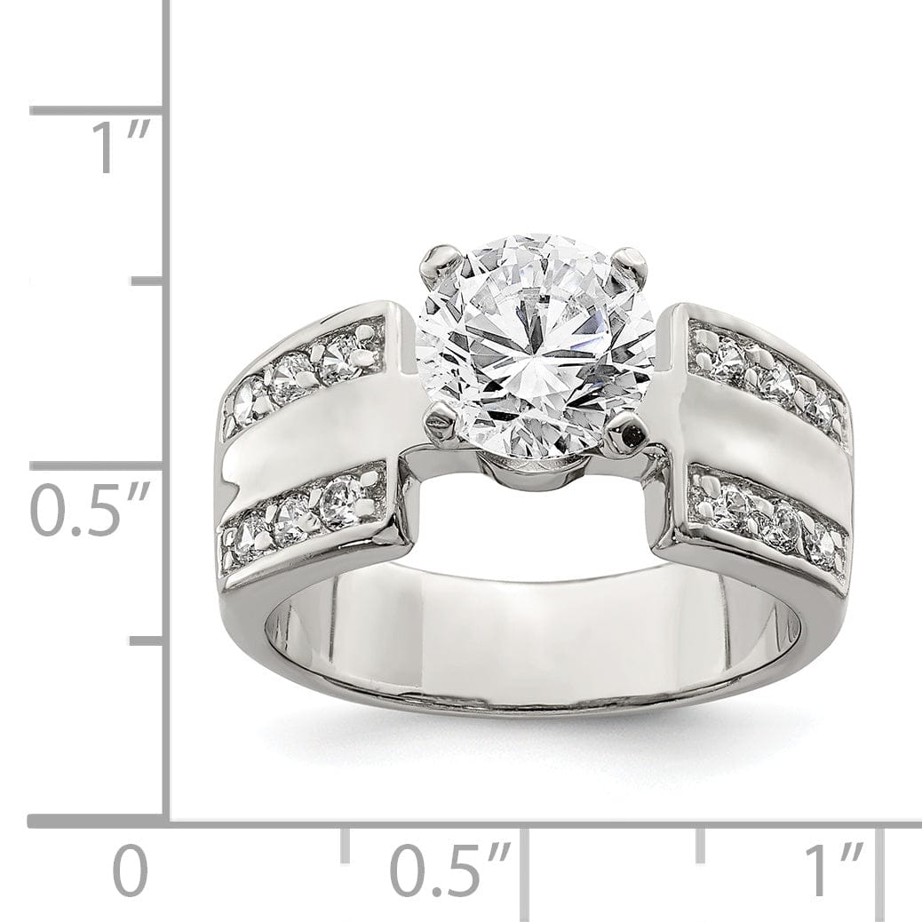 Lovely Rita's Ring Sterling Silver Solitaire Cubic Zirconia Ring