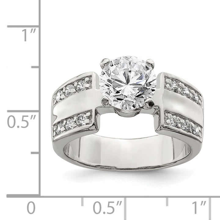 Lovely Rita's Ring Sterling Silver Solitaire Cubic Zirconia Ring