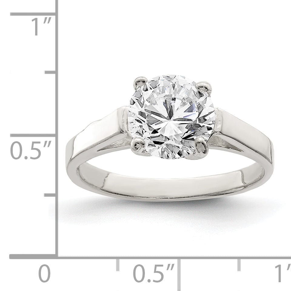 Lovely Rita's Ring Sterling Silver Solitaire Round C.Z Ring