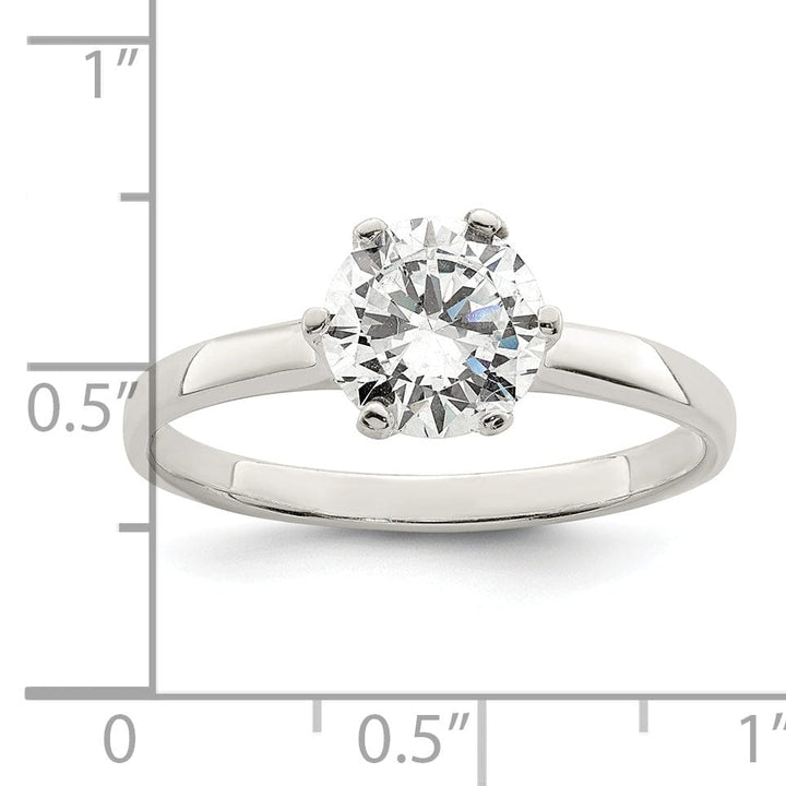 Lovely Rita's Ring Sterling Silver Solitaire Round C.Z Ring