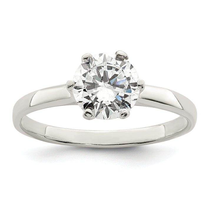 Lovely Rita's Ring Sterling Silver Solitaire Round C.Z Ring