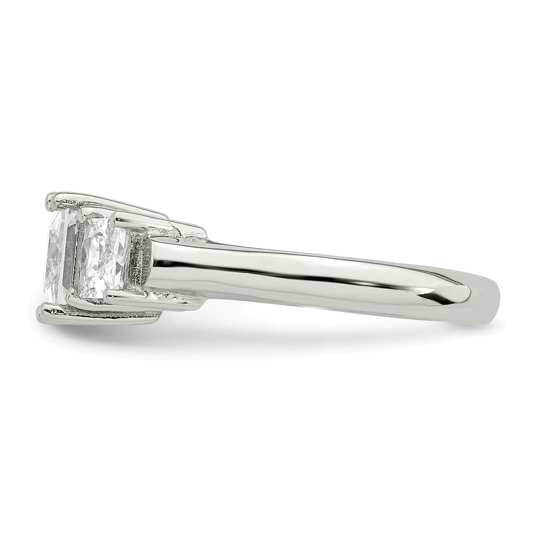 Lovely Rita's Ring Sterling Silver Square C.Z Engagement Ring