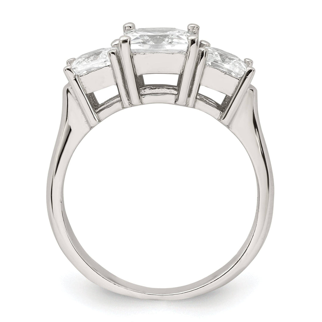 Lovely Rita's Ring Sterling Silver Square C.Z Engagement Ring