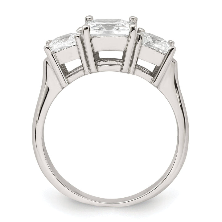 Lovely Rita's Ring Sterling Silver Square C.Z Engagement Ring