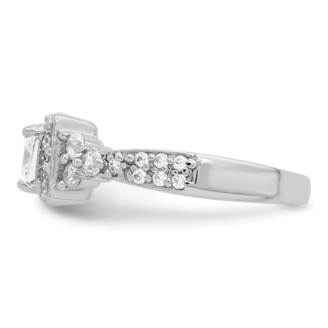 Lovely Rita's Ring Sterling Silver Square Cubic Zirconia Ring