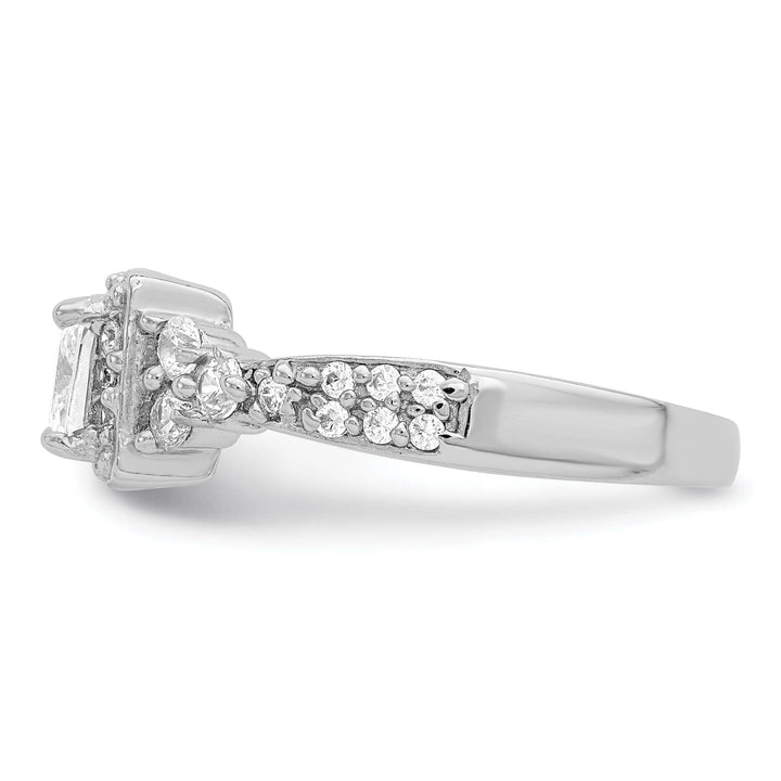 Lovely Rita's Ring Sterling Silver Square Cubic Zirconia Ring