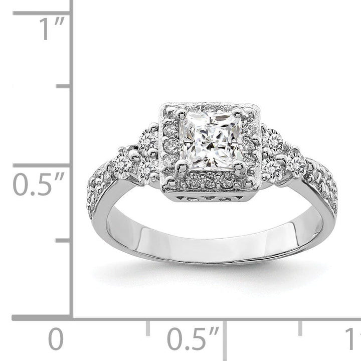 Lovely Rita's Ring Sterling Silver Square Cubic Zirconia Ring