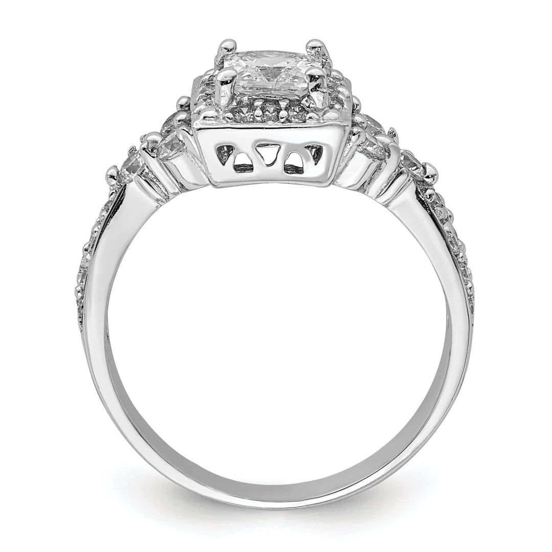 Lovely Rita's Ring Sterling Silver Square Cubic Zirconia Ring