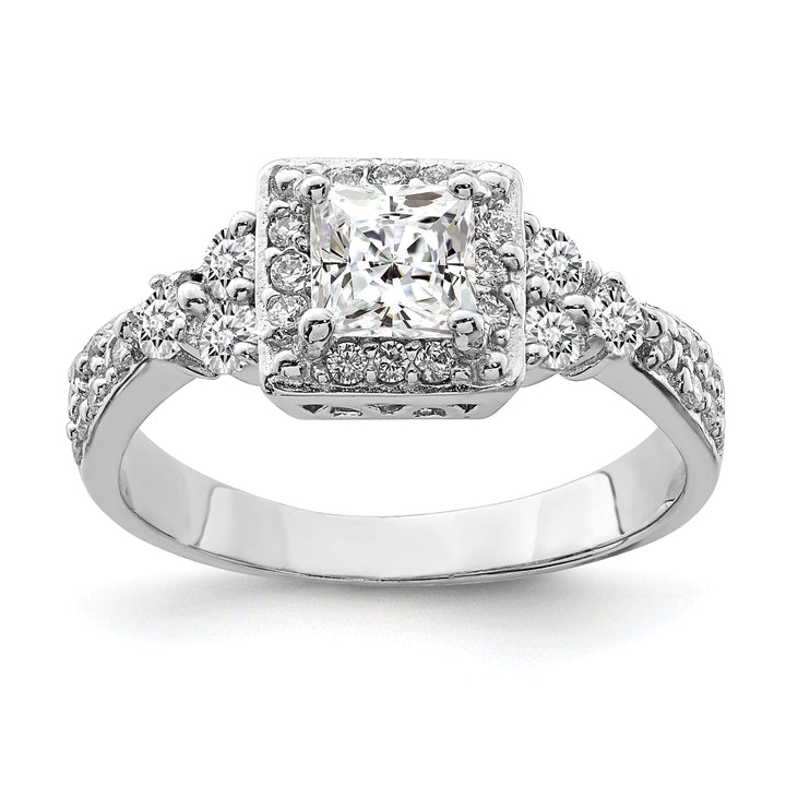 Lovely Rita's Ring Sterling Silver Square Cubic Zirconia Ring