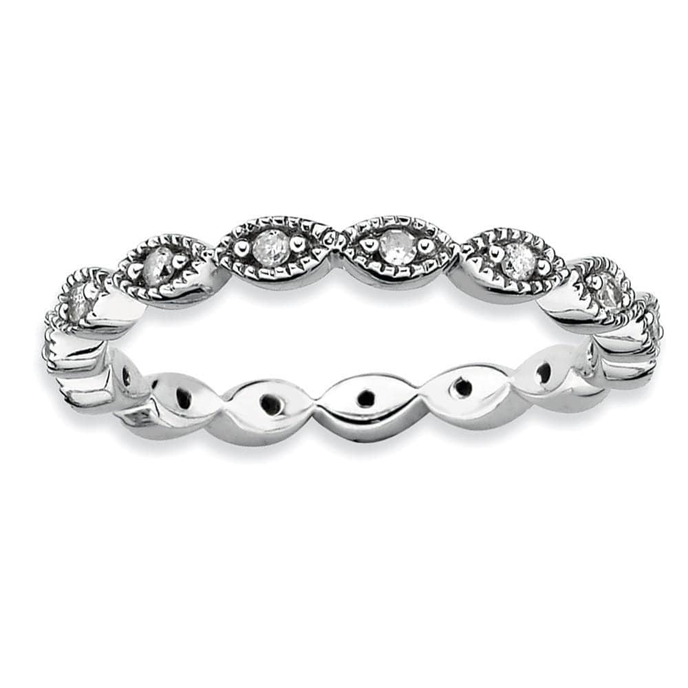 Stackable Expressions Ring Sterling Silver Stackable Expressions Diamond Ring