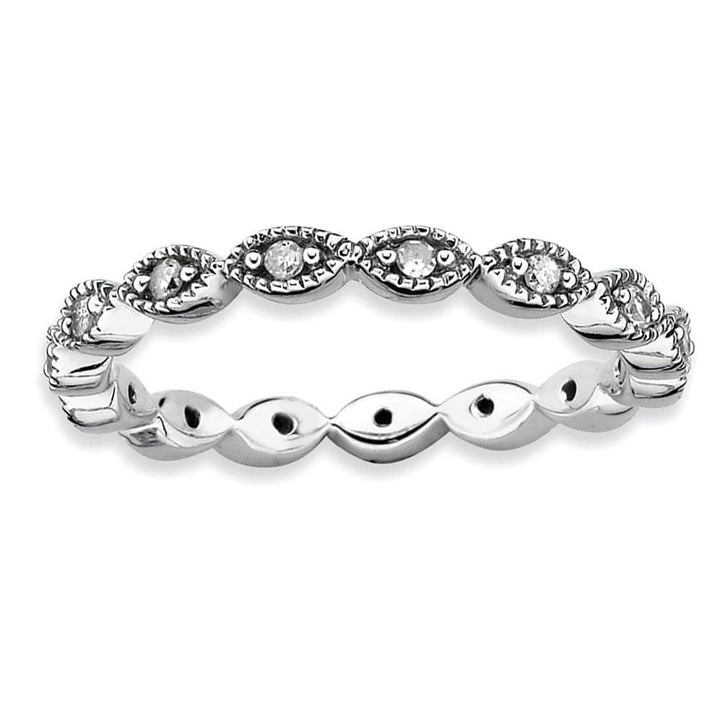 Stackable Expressions Ring Sterling Silver Stackable Expressions Diamond Ring