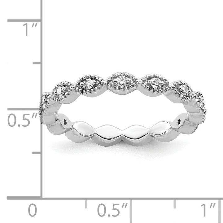 Stackable Expressions Ring Sterling Silver Stackable Expressions Diamond Ring