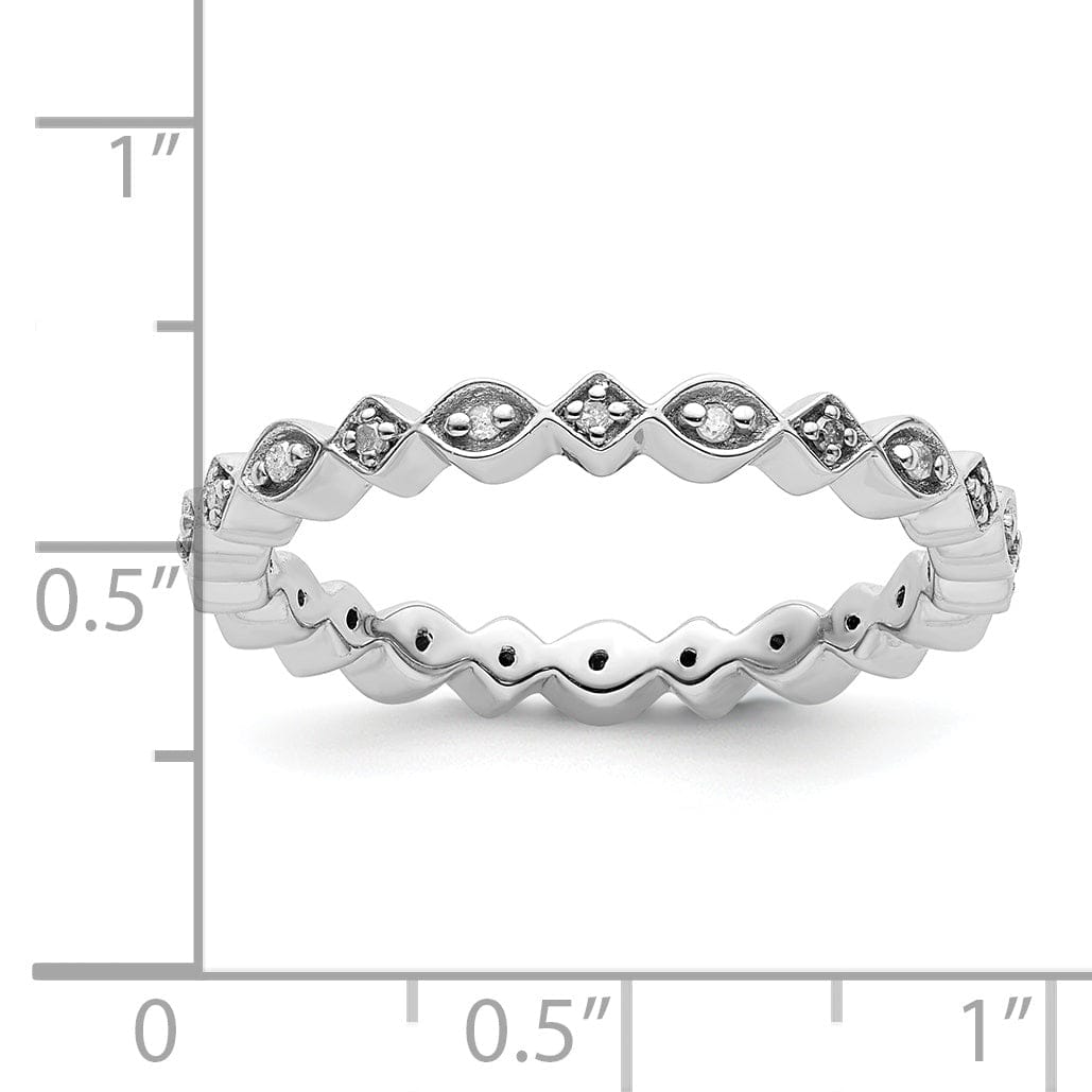 Stackable Expressions Ring Sterling Silver Stackable Expressions Diamond Ring