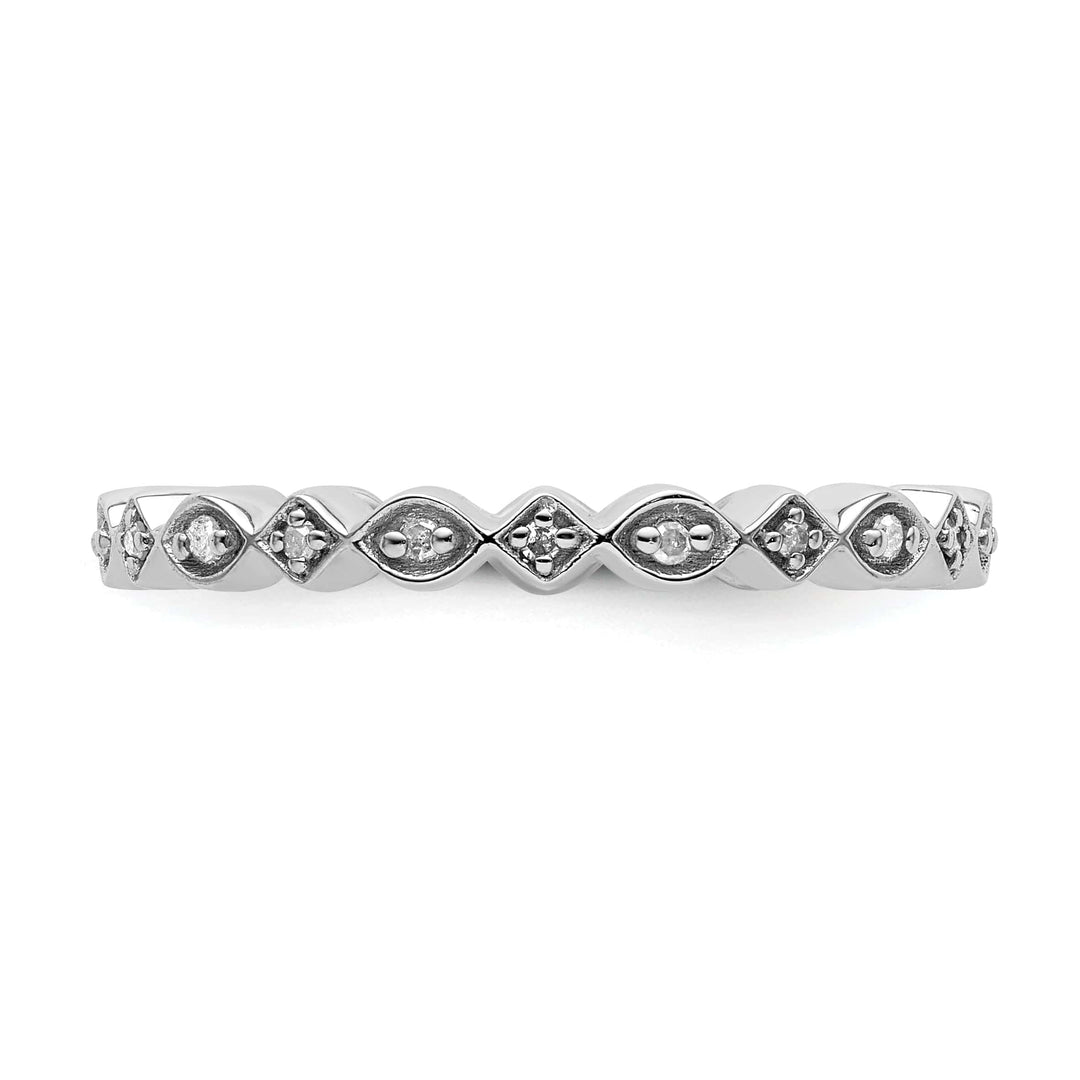Stackable Expressions Ring Sterling Silver Stackable Expressions Diamond Ring