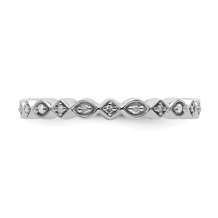Stackable Expressions Ring Sterling Silver Stackable Expressions Diamond Ring