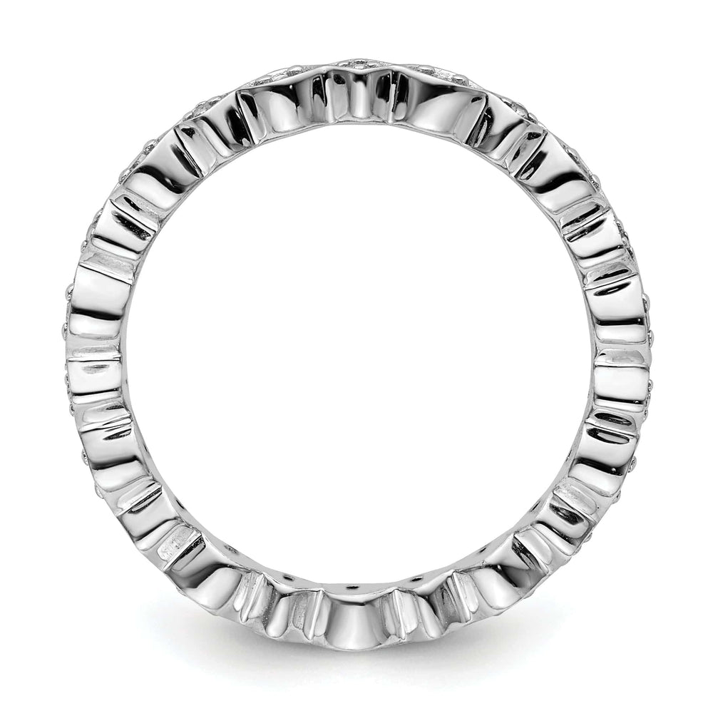 Stackable Expressions Ring Sterling Silver Stackable Expressions Diamond Ring