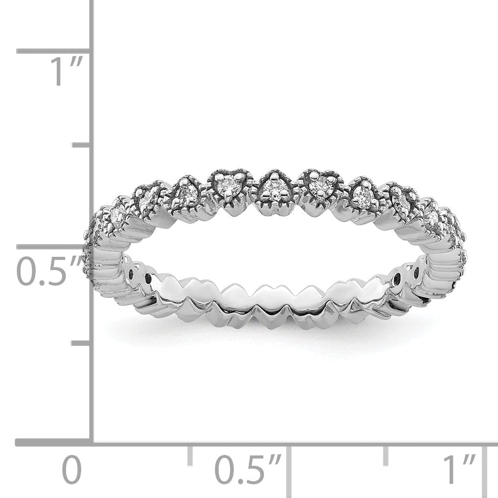 Stackable Expressions Ring Sterling Silver Stackable Expressions Diamond Ring