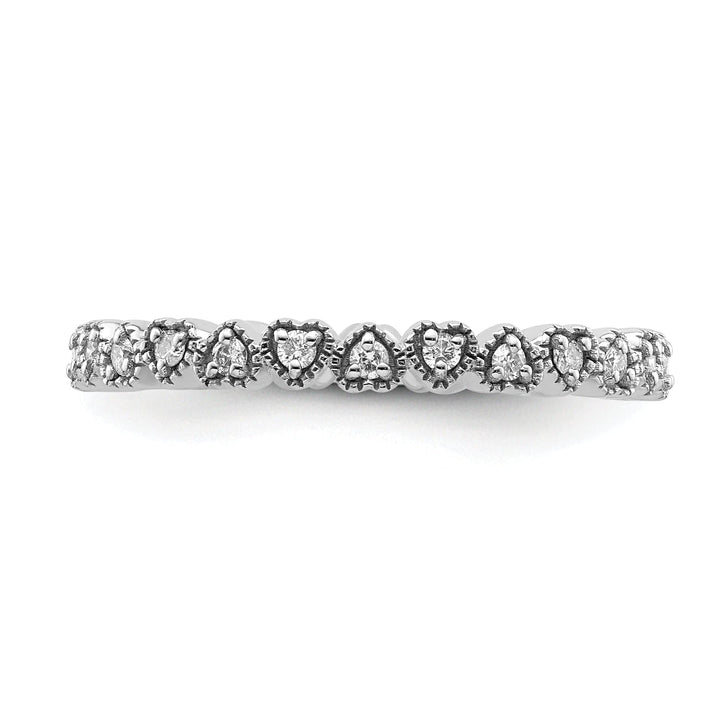 Stackable Expressions Ring Sterling Silver Stackable Expressions Diamond Ring