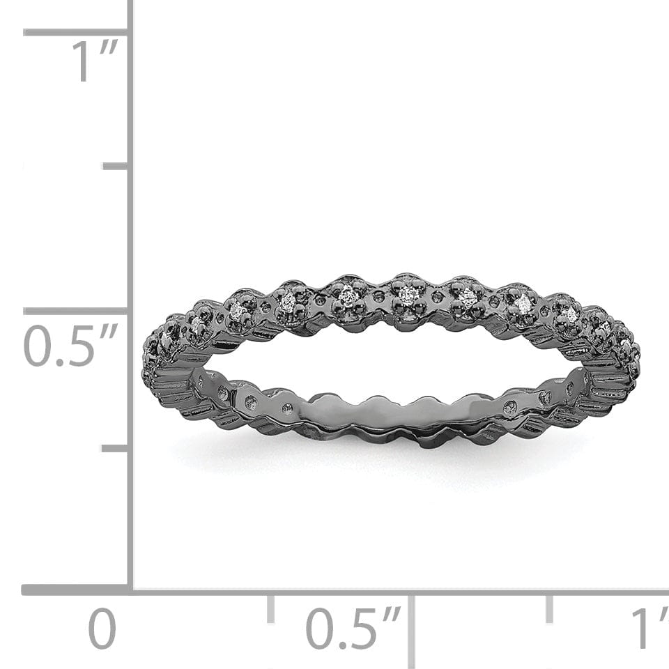 Stackable Expressions Ring Sterling Silver Stackable Expressions Diamond Ring