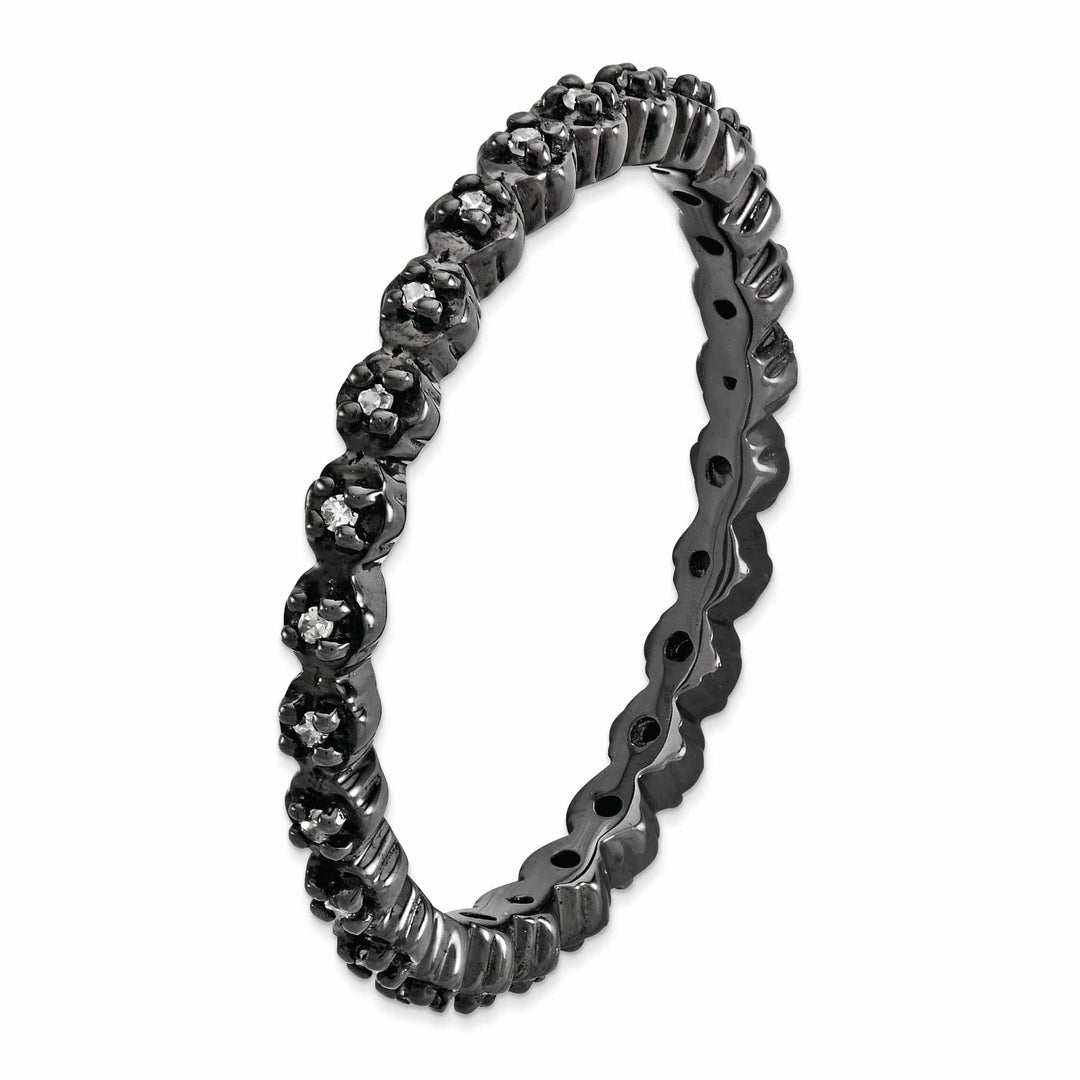 Stackable Expressions Ring Sterling Silver Stackable Expressions Diamond Ring