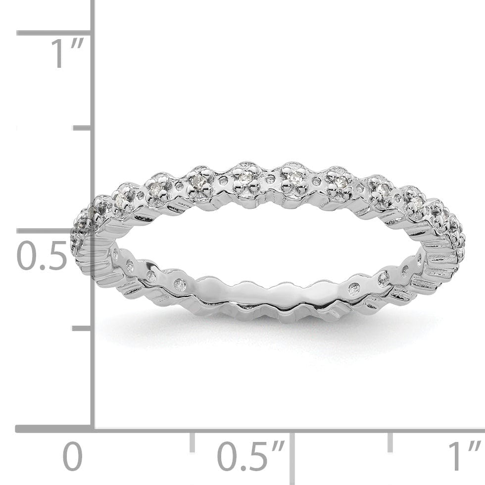 Stackable Expressions Ring Sterling Silver Stackable Expressions Diamond Ring