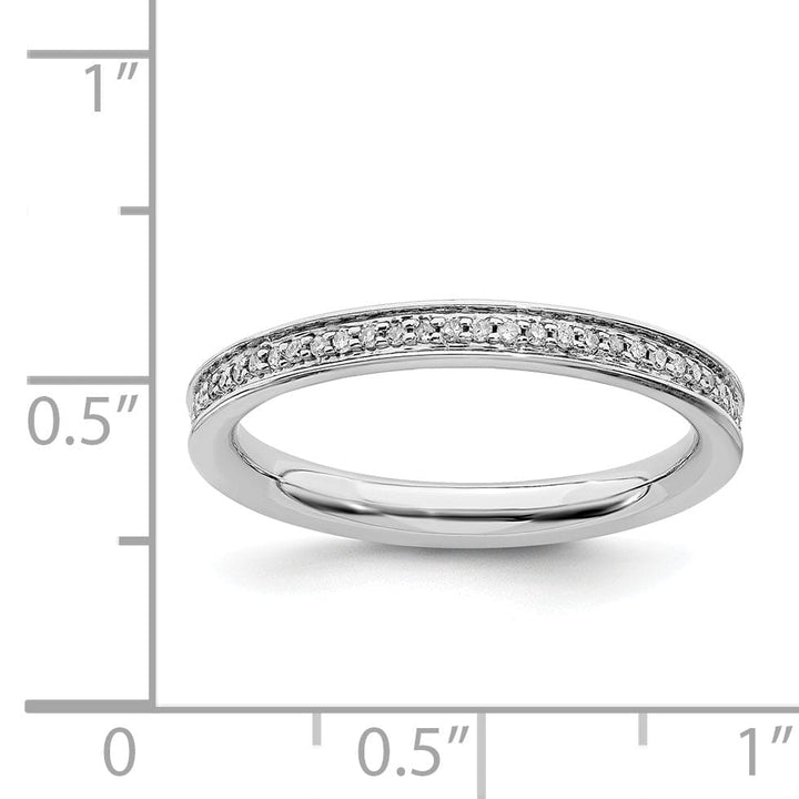 Stackable Expressions Ring Sterling Silver Stackable Expressions Diamond Ring