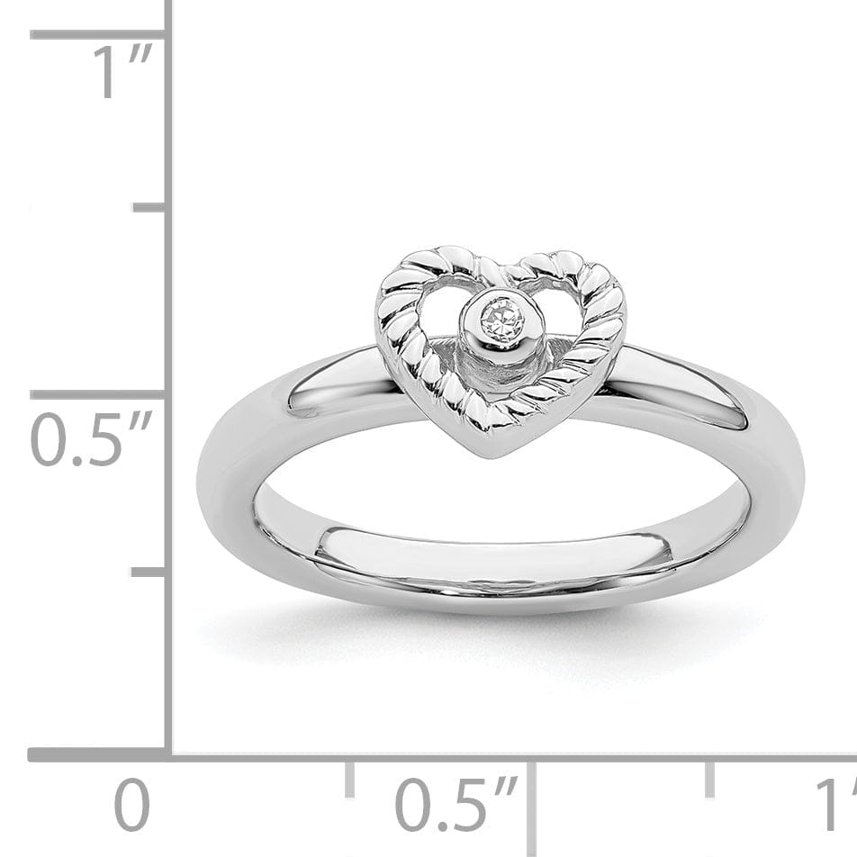 Stackable Expressions Ring Sterling Silver Stackable Expressions Diamond Ring