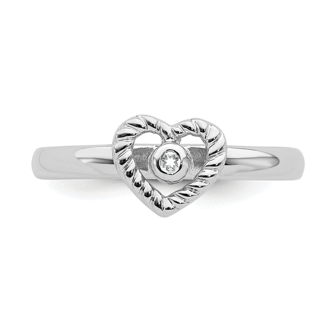 Stackable Expressions Ring Sterling Silver Stackable Expressions Diamond Ring