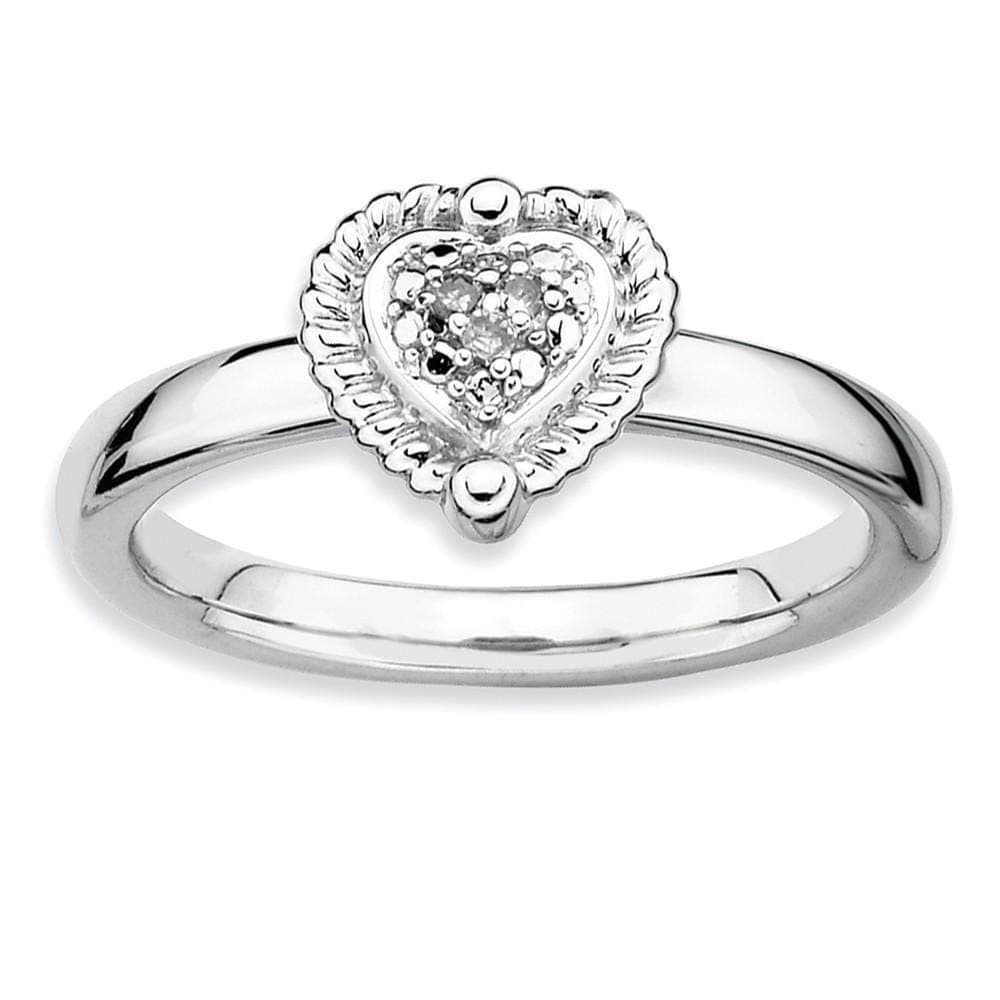 Stackable Expressions Ring Sterling Silver Stackable Expressions Diamond Ring