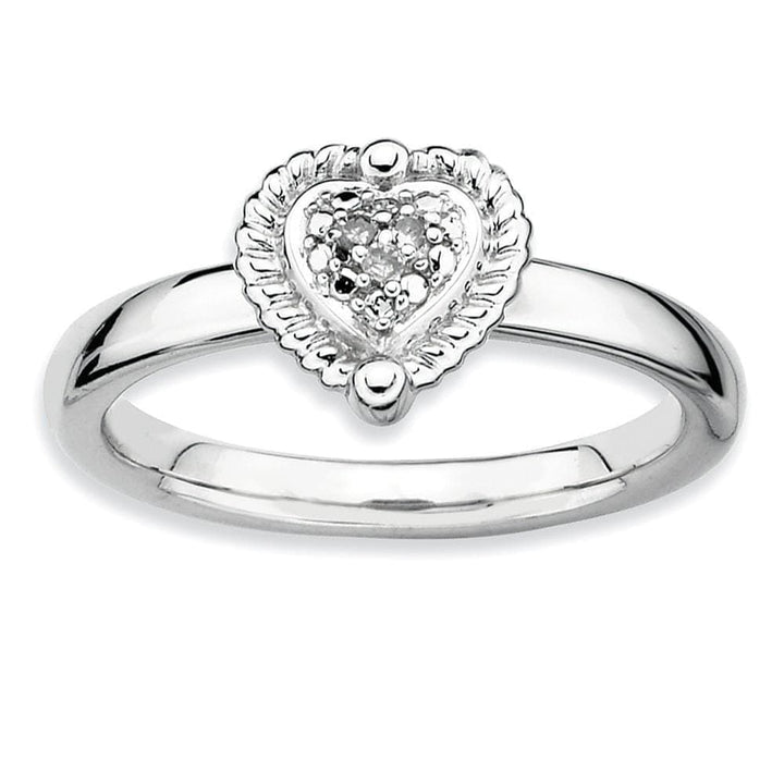 Stackable Expressions Ring Sterling Silver Stackable Expressions Diamond Ring