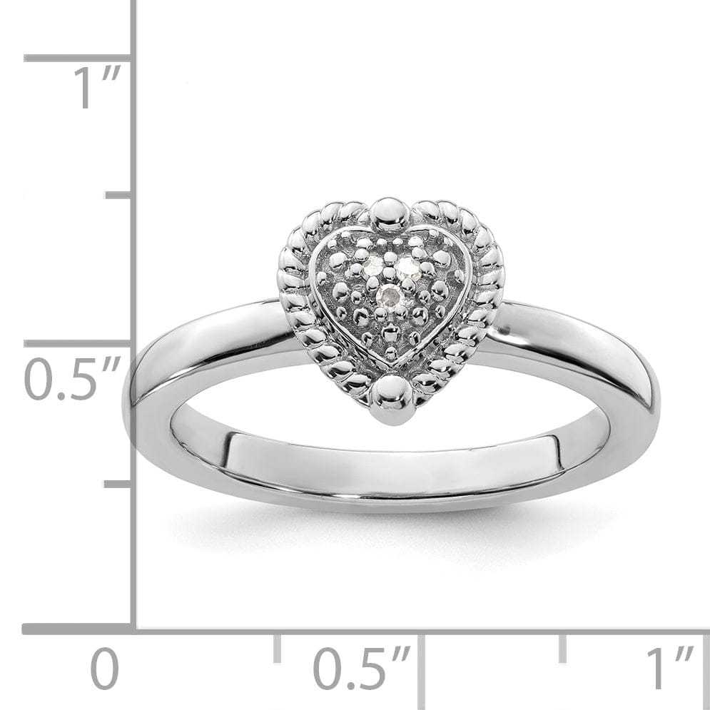 Stackable Expressions Ring Sterling Silver Stackable Expressions Diamond Ring