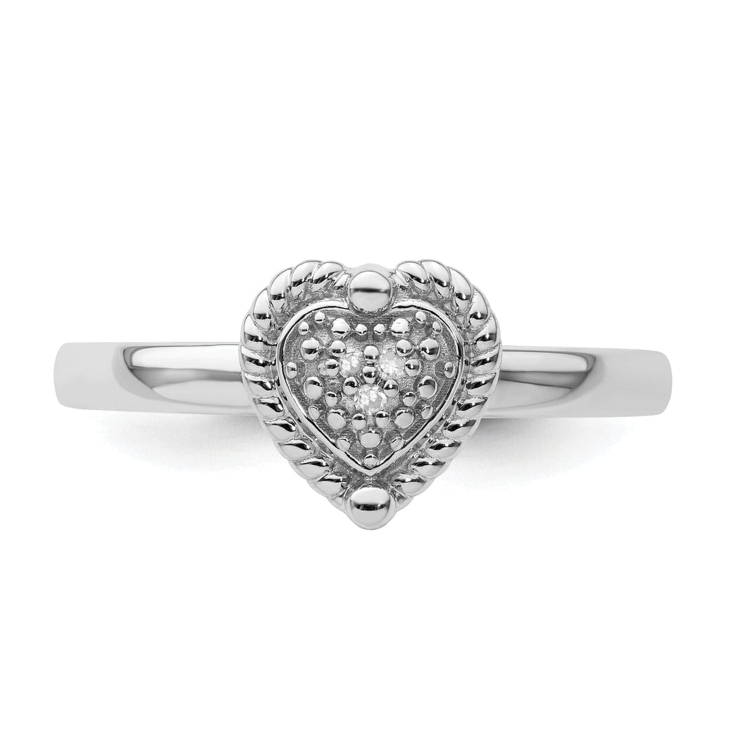 Stackable Expressions Ring Sterling Silver Stackable Expressions Diamond Ring