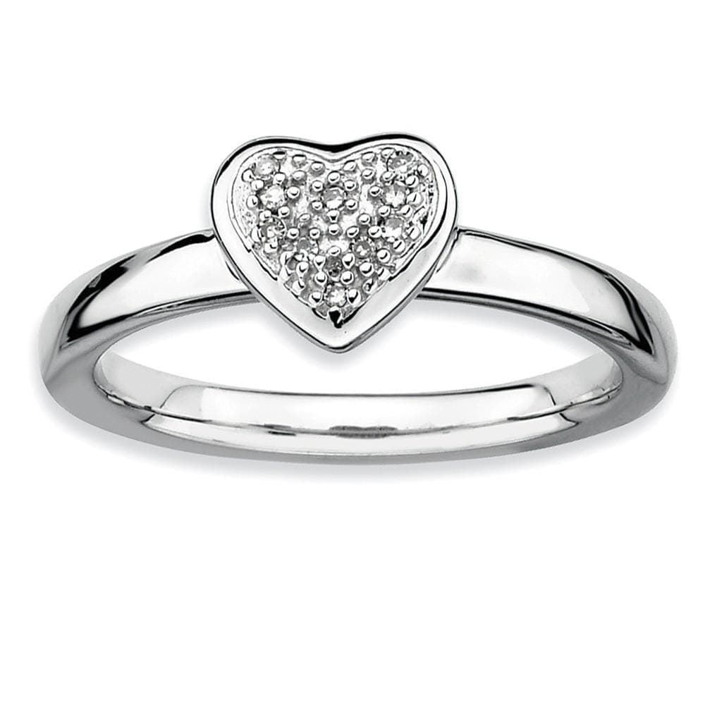 Stackable Expressions Ring Sterling Silver Stackable Expressions Diamond Ring