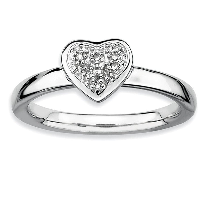 Stackable Expressions Ring Sterling Silver Stackable Expressions Diamond Ring