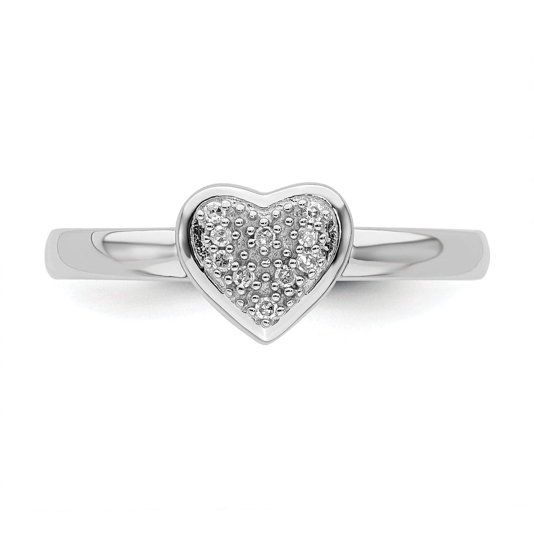 Stackable Expressions Ring Sterling Silver Stackable Expressions Diamond Ring