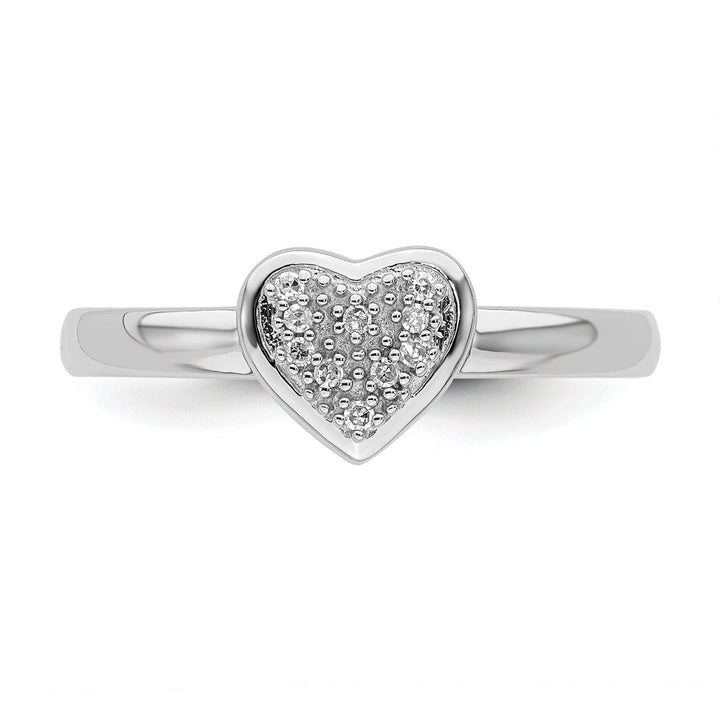 Stackable Expressions Ring Sterling Silver Stackable Expressions Diamond Ring