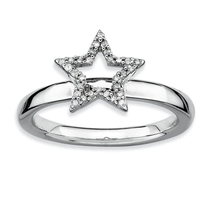 Stackable Expressions Ring Sterling Silver Stackable Expressions Diamond Ring