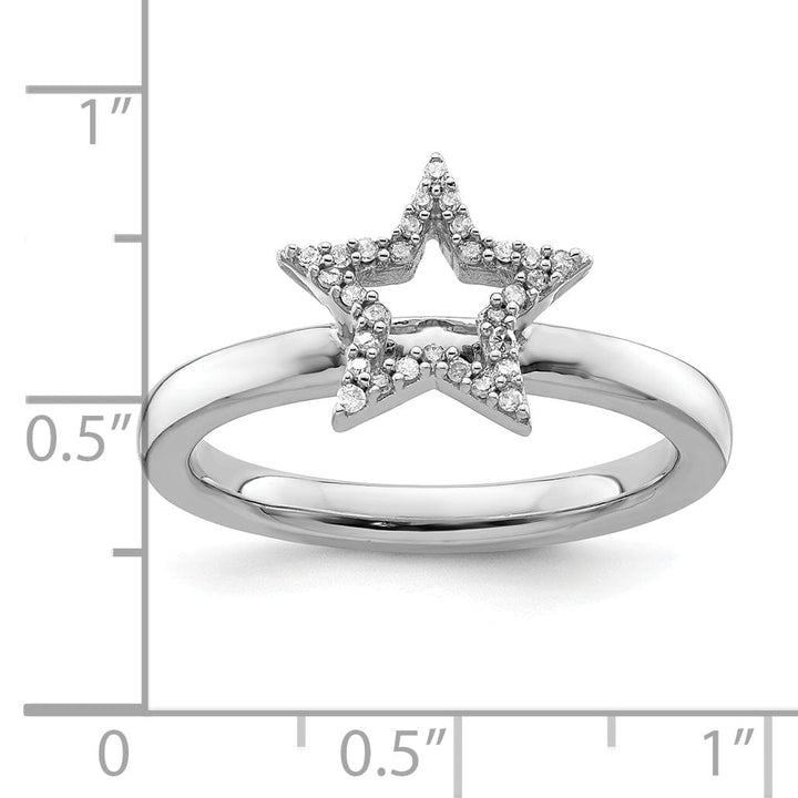 Stackable Expressions Ring Sterling Silver Stackable Expressions Diamond Ring