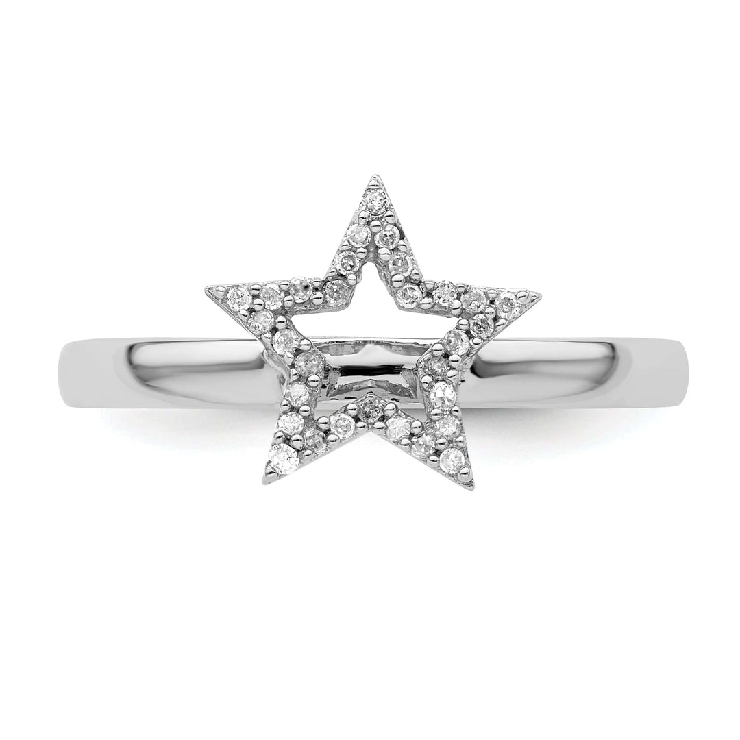 Stackable Expressions Ring Sterling Silver Stackable Expressions Diamond Ring