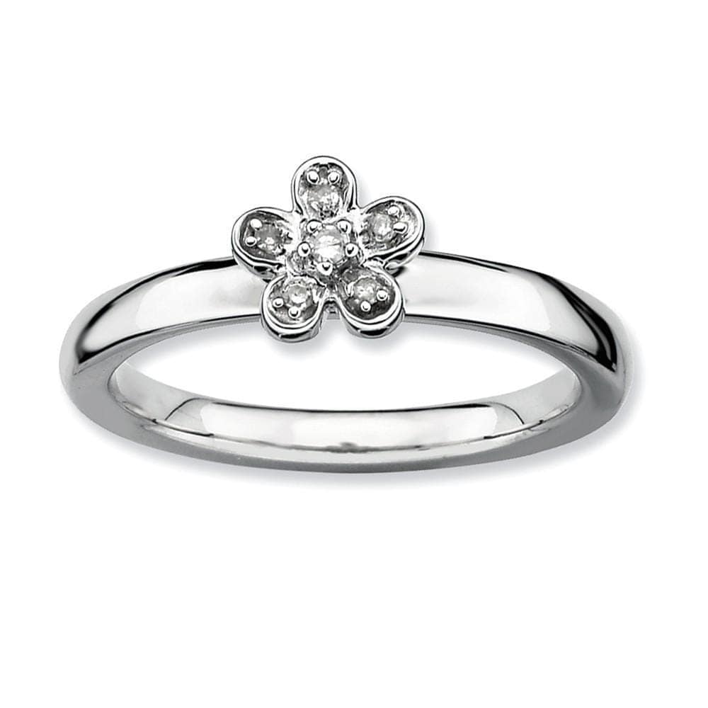 Stackable Expressions Ring Sterling Silver Stackable Expressions Diamond Ring