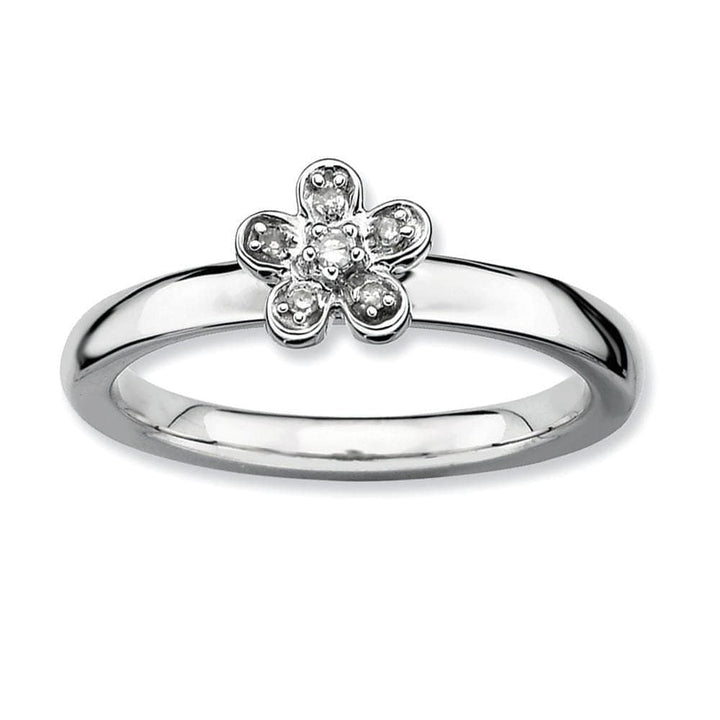 Stackable Expressions Ring Sterling Silver Stackable Expressions Diamond Ring