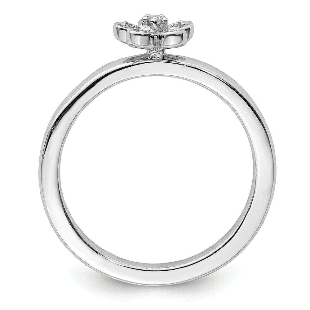 Stackable Expressions Ring Sterling Silver Stackable Expressions Diamond Ring