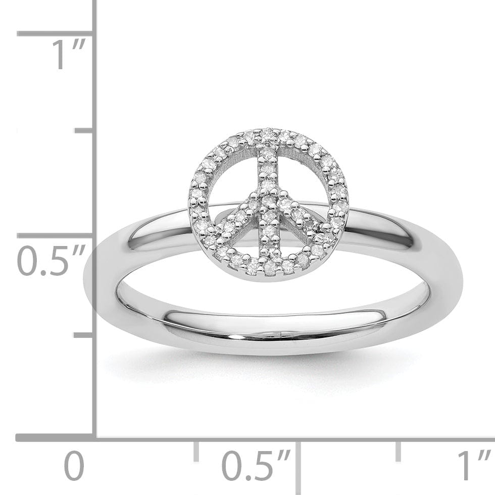 Stackable Expressions Ring Sterling Silver Stackable Expressions Diamond Ring