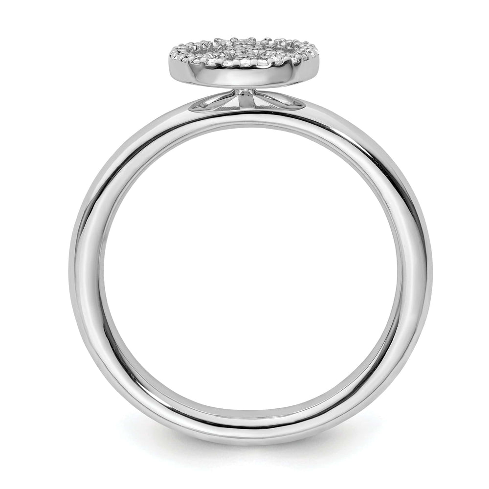 Stackable Expressions Ring Sterling Silver Stackable Expressions Diamond Ring