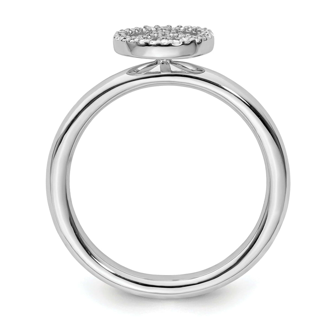 Stackable Expressions Ring Sterling Silver Stackable Expressions Diamond Ring