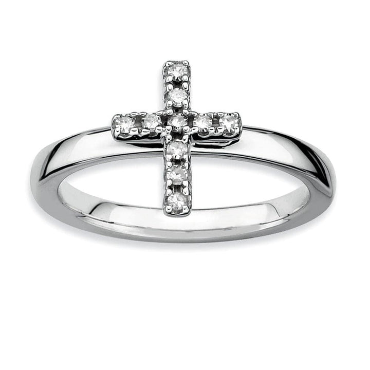Stackable Expressions Ring Sterling Silver Stackable Expressions Diamond Ring