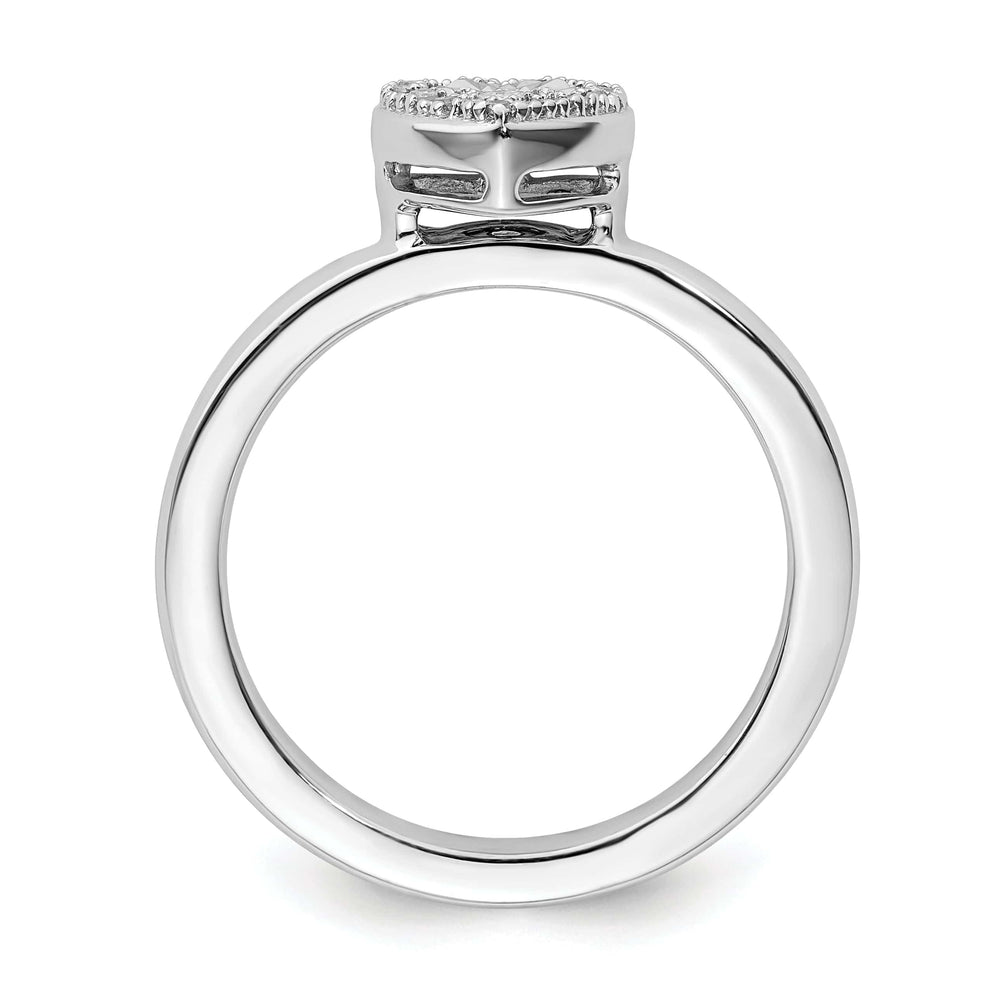 Stackable Expressions Ring Sterling Silver Stackable Expressions Diamond Ring
