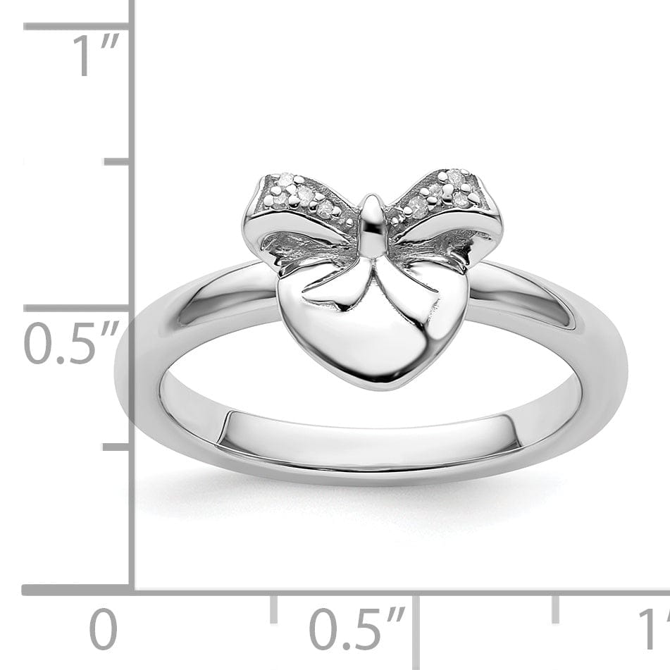 Stackable Expressions Ring Sterling Silver Stackable Expressions Diamond Ring